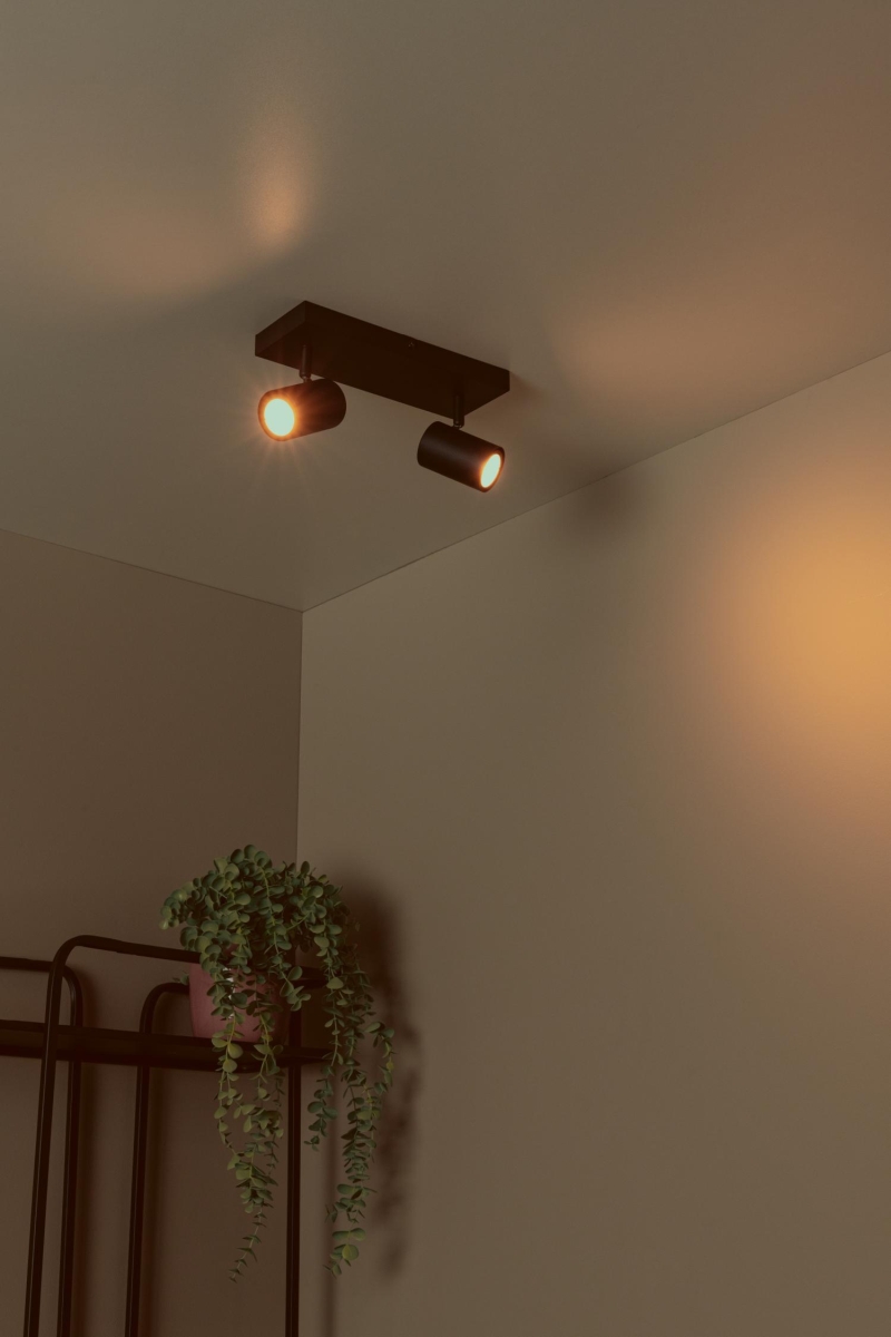 Lucide AMIGO - Ceiling spotlight - 2xGU10 - Black